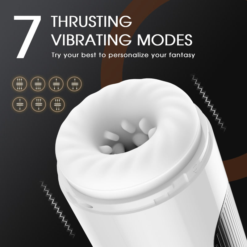 Wearable 7 Thrusting & Vibrating Heating Vocable Multifunctional Masturbator