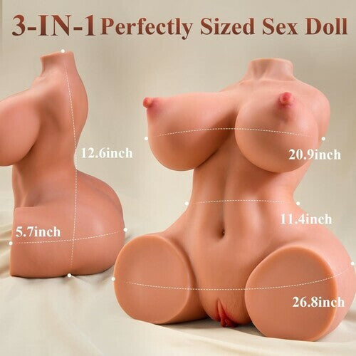 Daniela - Realistic Butt Latina Sex Torso Toy – Valentina Morena Soft Latex Breast & Hip Design