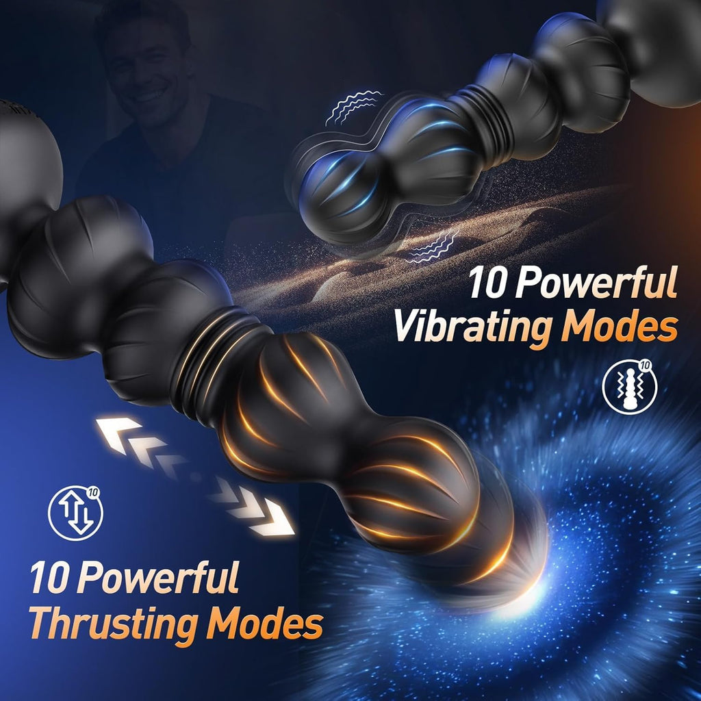 BEISAR 10-Mode Vibrating & Telescopic Anal Massager / Anal Dilator / Anal Dildo