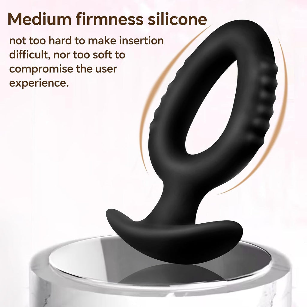 3-piece anal plug set – a hollow silicone anal plug set, suitable for beginners to advanced training, soft, flexible, and made of safe materials