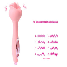 Load image into Gallery viewer, Rose Tongue Licking Wand Vibrator