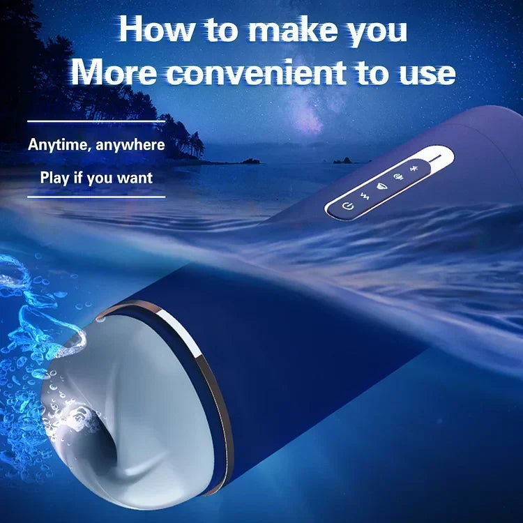 Vibration Sucking Bluetooth Pronunciation Male Blowjob Pussy  Masturbator Cup