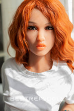 Load image into Gallery viewer, US Stock - 157cm Edeny TPE Transgender Sex Doll Realistic Small Breasts Lesbian Doll Orange Hair Shemale Love Doll