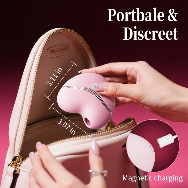 Cutie Heart Clitoral Suction Vibrator with Flapping & Sucking Exchangable