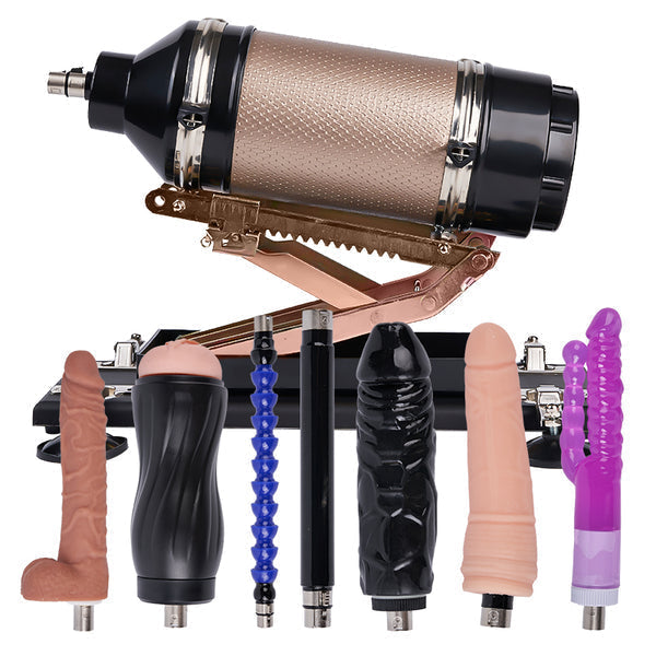 Automatic Sex Machine with 7 Attachments Dildos & Masturbator Cup 80° Adjustable Climax Engine