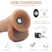Load image into Gallery viewer, Vibration Suction Disk Simulated Pendule Women's Self-masturbating Appliance Big Chicken Bar Fun Sex Toy Fake Penis