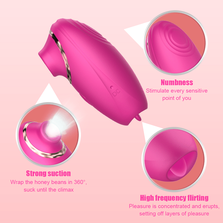Clitoral Sucking Vibrator with Licking and Flapping Stimulation Function