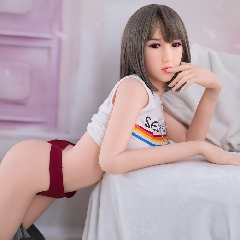US Stock - Aloe 160cm #190 Realistic Small Breasts TPE Sex Doll Cute Asian Girl Adult Love Doll