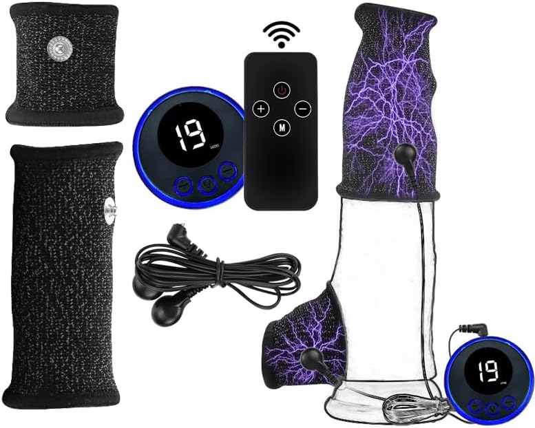 Electro Shock Adjustable Dual Penis Ring Testicle Ring Set