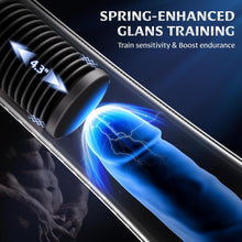 Load image into Gallery viewer, 9 Vibrating Spring &amp; 5 Vacuum Suction Penis Pump with 2 Switchable Sleeves