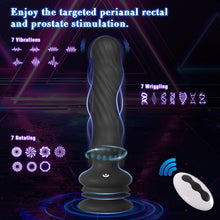 Load image into Gallery viewer, Wriggling Rotating Vibrating Prostate Massager Anal Butt Plug