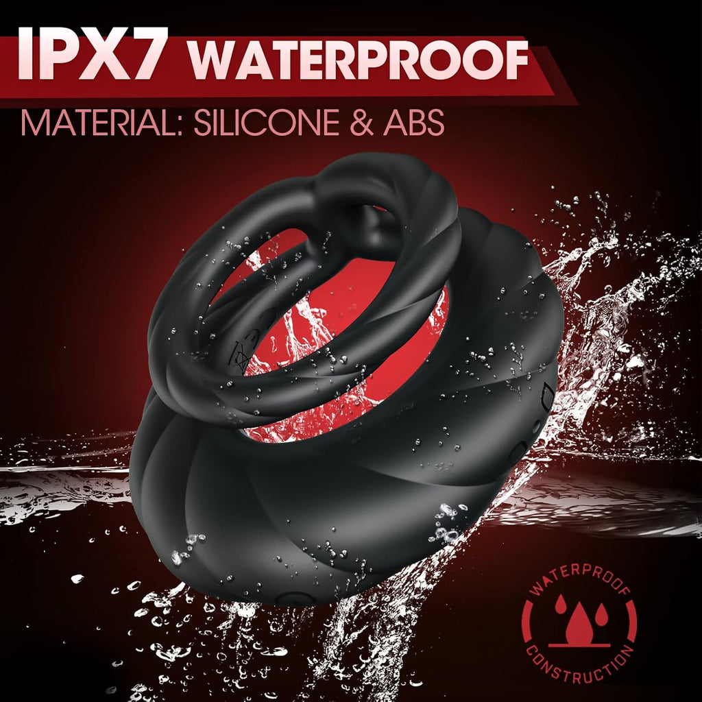 Mighty Grip - 10 Frequency Vibration Dual Limitation Silicone Penis Ring