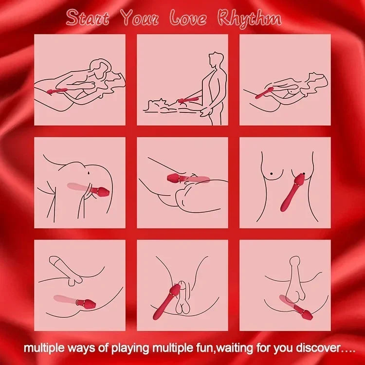 Rose Sucking G Spot Vibrator Clit Sucker Nipple Dildo Rabbit