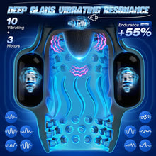 Load image into Gallery viewer, 3 Motors Vibrating Male Stroker 10X Licking For Glan Training