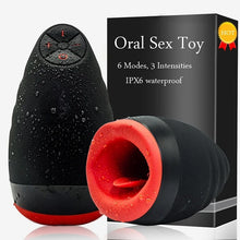 Load image into Gallery viewer, Hot Kiss Cup Men's Silicone Full-automatic Heated Oral Sex Apparatus Three-point Deep Throat Tongue Lick 6-frequency Vibration Level 3 Strength