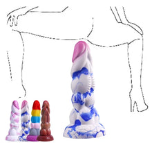 Load image into Gallery viewer, Mixed Color Cotton CandyAnal Plug Male And Female Masturbation Device Silicone Fake Penis Fun Gun Machine Adult Products