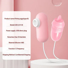 Load image into Gallery viewer, Flirting Egg Female Masturator Tongue Lick Double Shock Fun Jumping Egg Usb Female Adult Toy Fun Supplies