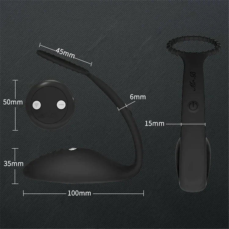 Wear Electric Shock Pleasure Prostate Massager, Male Vibration Masturbator, Wireless Remote