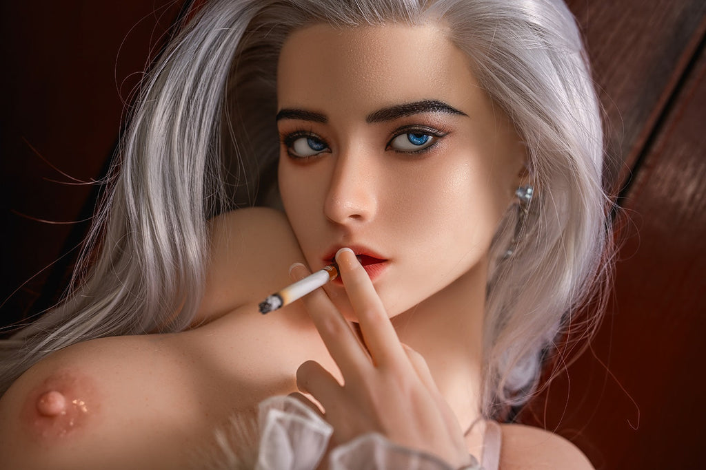 US Stock - Saner 164cm M12 Silicone ROS Head Sex Doll TPE Body Realistic Movable Jaw Oral Sex Love Doll (Free 2ND Head)