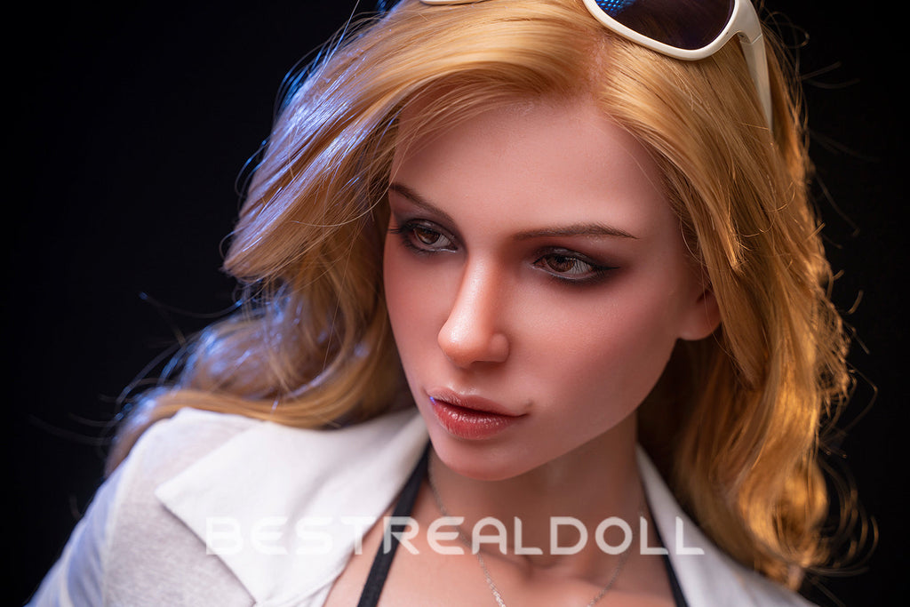 US Stock - RIDMII Liza Unique Design 166cm #404 Realistic ROS Head Small Boobs Sex Doll Silicone Head TPE Body Oral Sex Movable Jaw Adult Love Doll