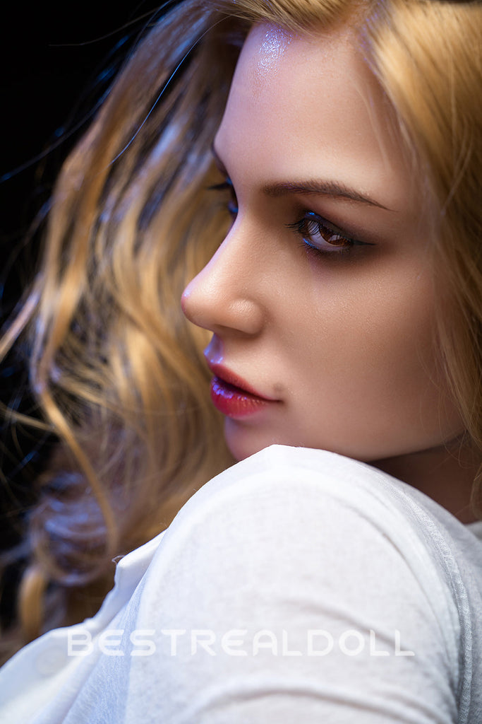 US Stock - RIDMII Liza Unique Design 166cm #404 Realistic ROS Head Small Boobs Sex Doll Silicone Head TPE Body Oral Sex Movable Jaw Adult Love Doll