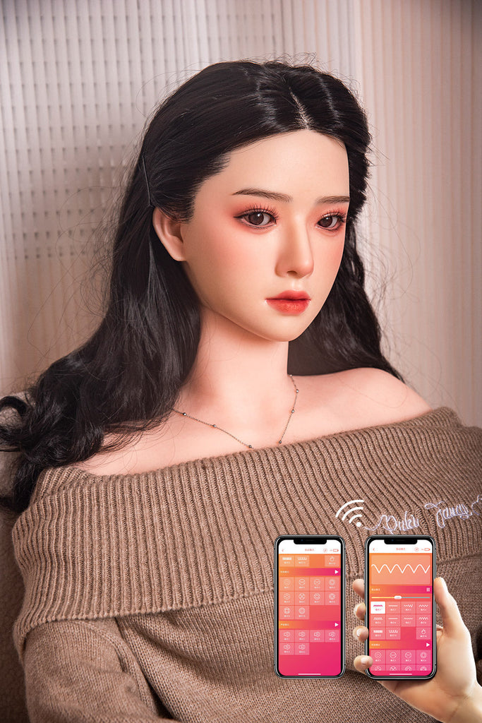 US Stock - RIDMII 163cm Unique Design Muncey Asian Medium Boobs App-Controlled Sex Doll Silicone Head TPE Body Love Doll