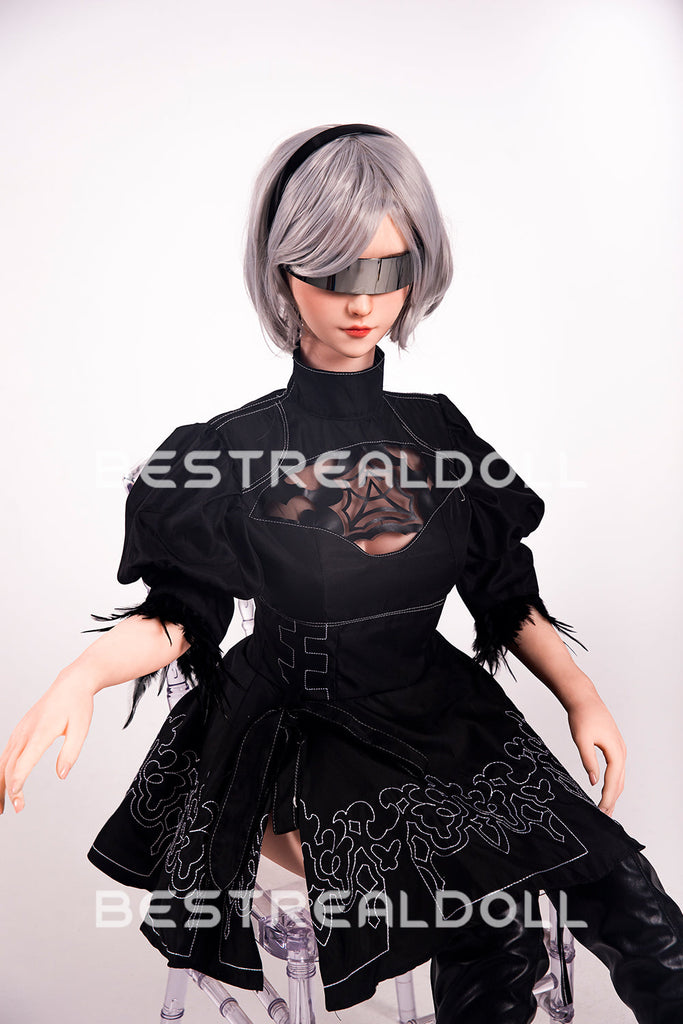 US Stock - RIDMII 163cm Unique Design Momo Plus Cosplay App-Controlled Sex Doll Silicone Head TPE Body Love Doll