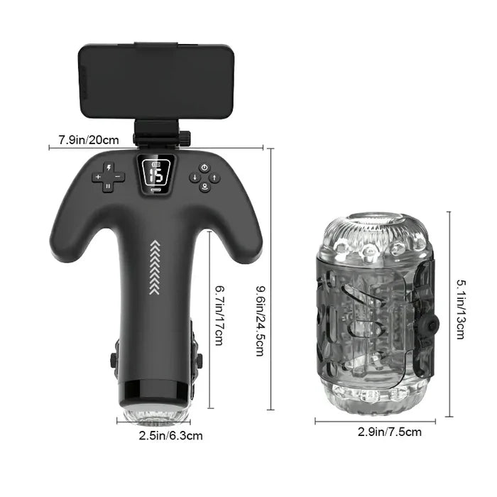 Toyshcool Hands-Free Male Masturbator with Adjustable Stroke & Sleeve Tightness