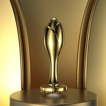 Load image into Gallery viewer, Pearl Rose Anal Plug Gold Stainless Steel For Male And Female Anal Expansion