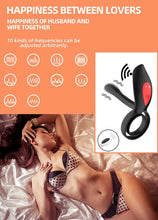 Load image into Gallery viewer, Adult sex products men's ring vibrating lock fine ring double ring male and female resonator electric negative vibrator