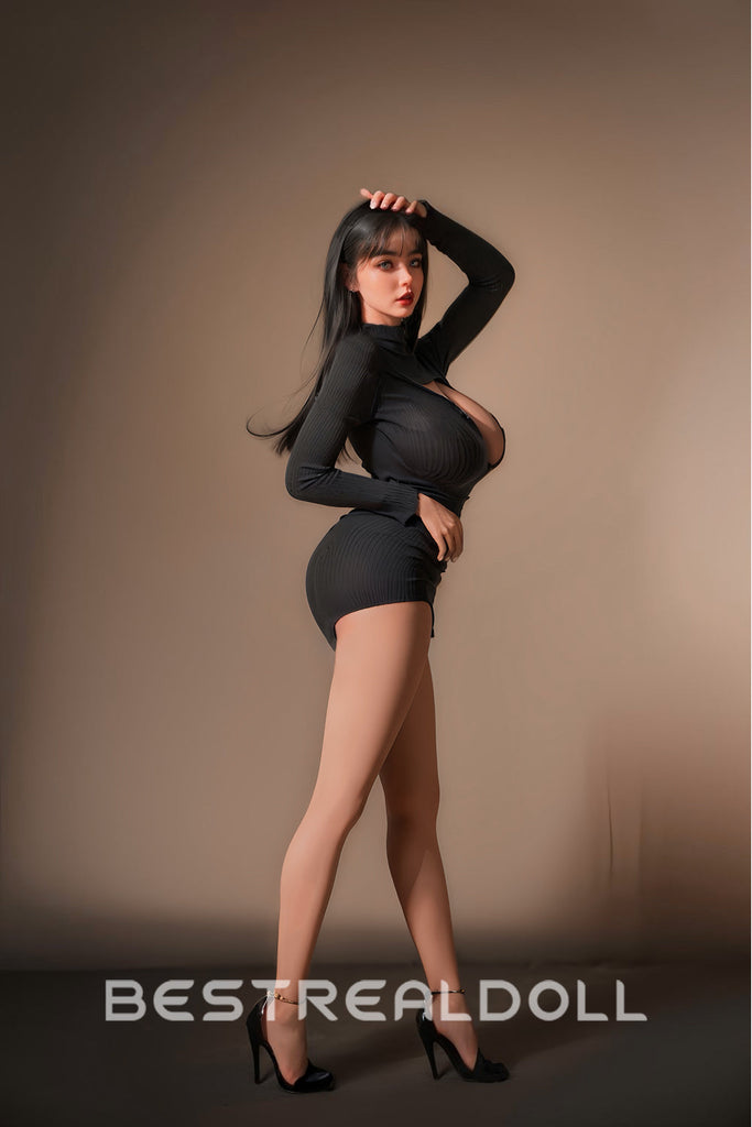 US Stock - RIDMII Danica Plus Transgender Sex Doll 161cm #468 Unique Design BBW Sex Doll Silicone Movable Jaw ROS Head Adult Shemale Love Doll TPE Body