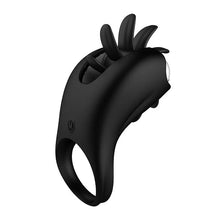 Load image into Gallery viewer, Rotating magic tongue vibration ring men's penis ring lock essence ring rechargeable vibration ring flirting