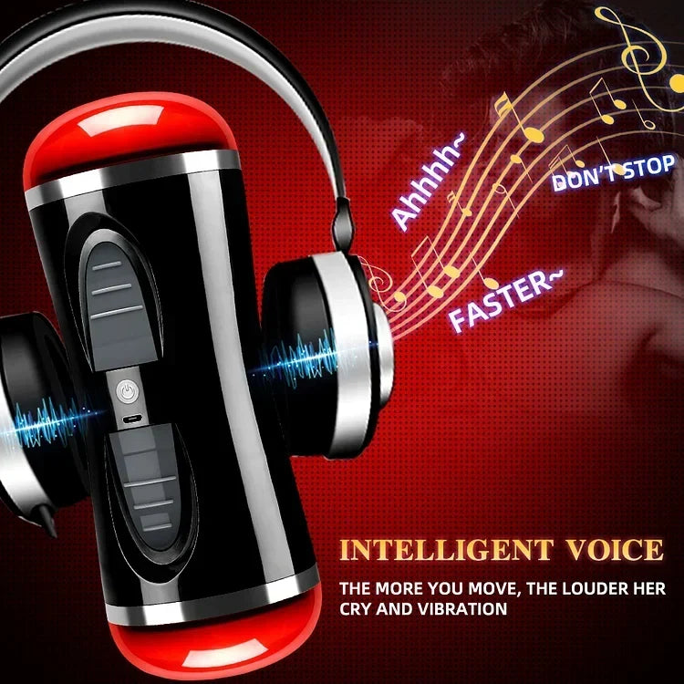 Double Head Automatic Vibration Voice Interaction Hands-free Aircraft Cup