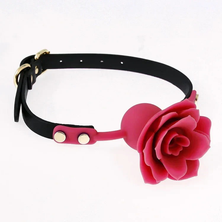 Bdsm Silicone Rose Mouth Ball Gag Alternative Sex Toy For Couples