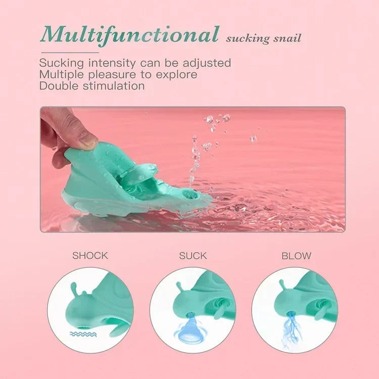 New Snail Sucking Cute Little Jumping Egg Female Orgasm Tongue Licking Vibration Masturator Adult Sex Toys