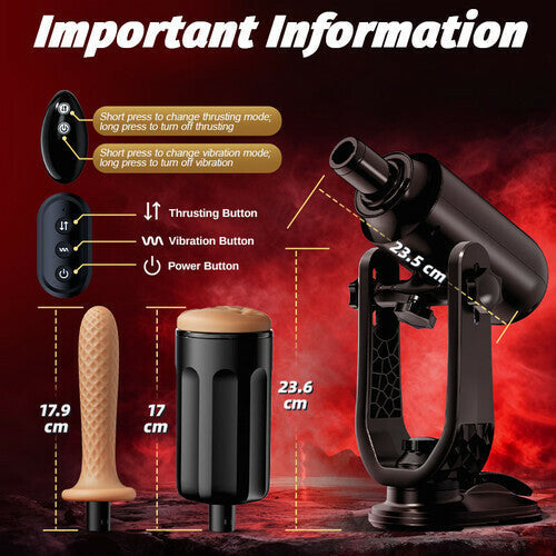 ThrustMax Hands-Free Automatic Masturbator Cup with Stand