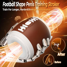 Load image into Gallery viewer, Men's football-shaped masturbator, 12 vibration modes, 3D TPE realistic inner sleeve.